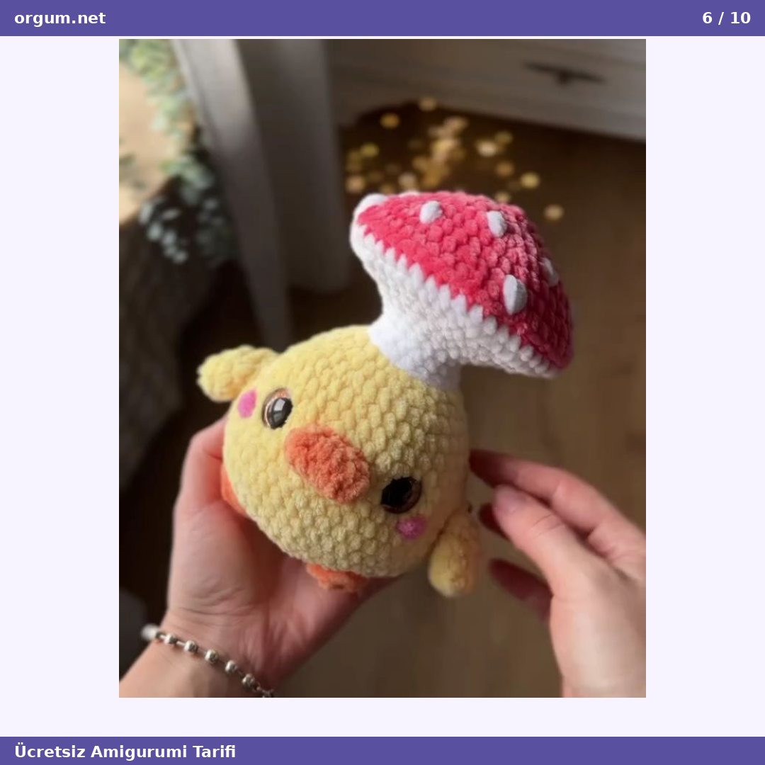 Mantar Ördek Yavrusu - Amigurumi Tarifi