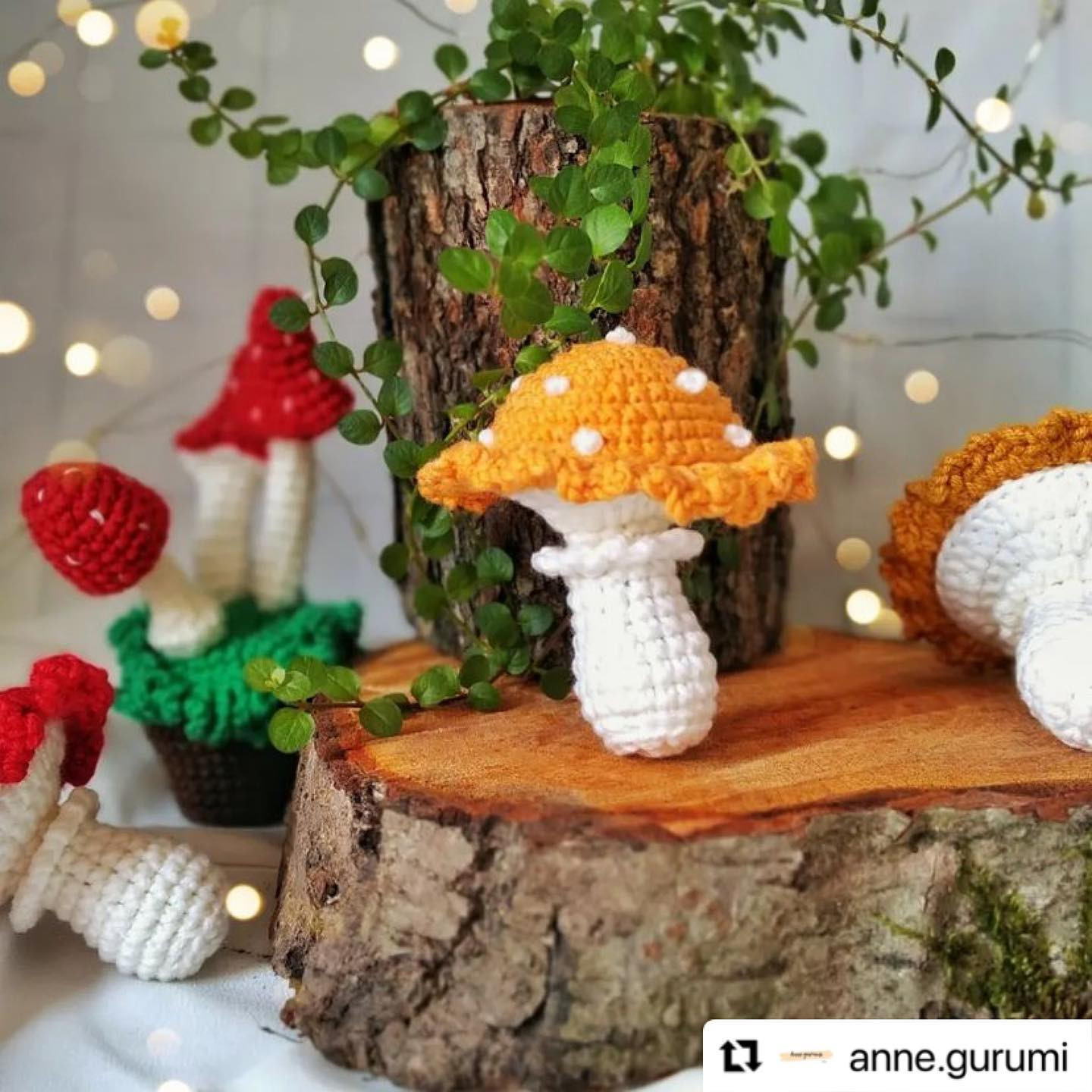 Mantar Tarifi - Móc len nấm amigurumi dễ thương, hướng dẫn chi tiết từng bước
