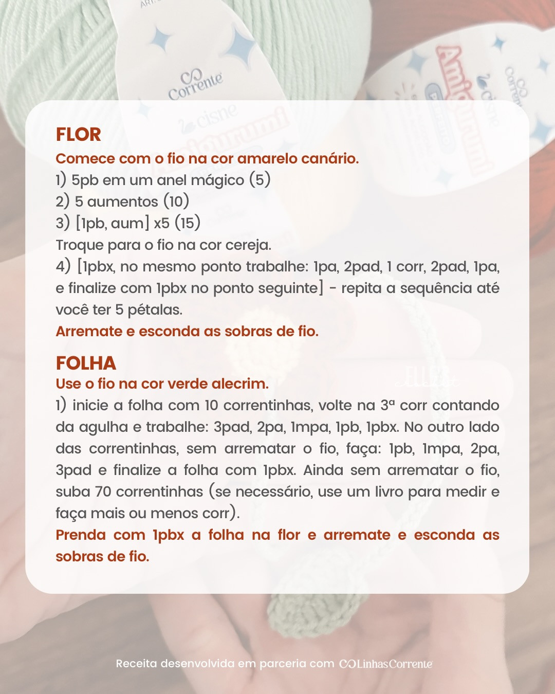 Marcador de Páginas Flor Crochê - Receita Gratuita Passo a Passo