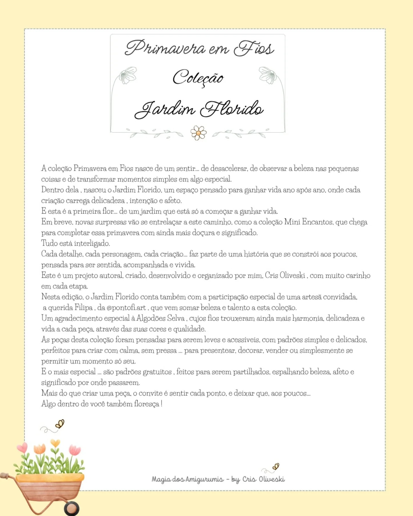 Margarida - Padrão Gratuito de Crochê, Coleção Jardim Florido por Cris Oliveski
