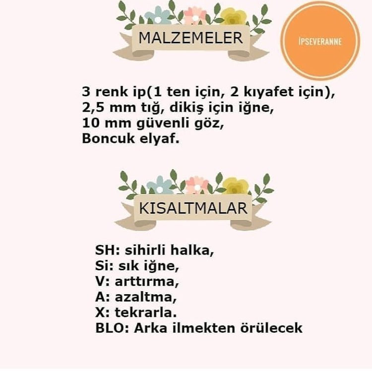 Marmelat Ayıcık Tarifi: Gökde, Kafa ve Kollar Örgü Şeması
