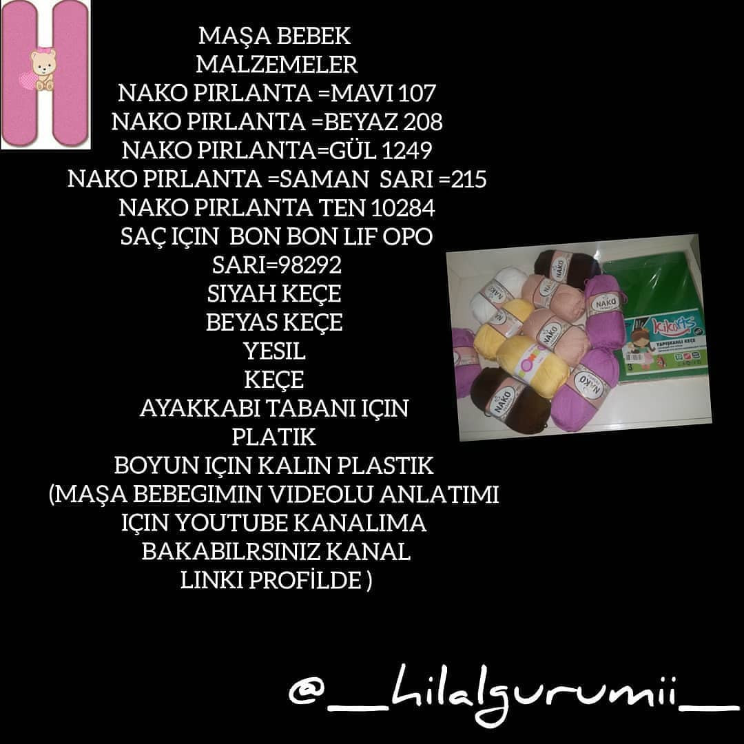 Maşa Bebek Ücretsiz Mıknatıs Tarifi ve Malzemeler