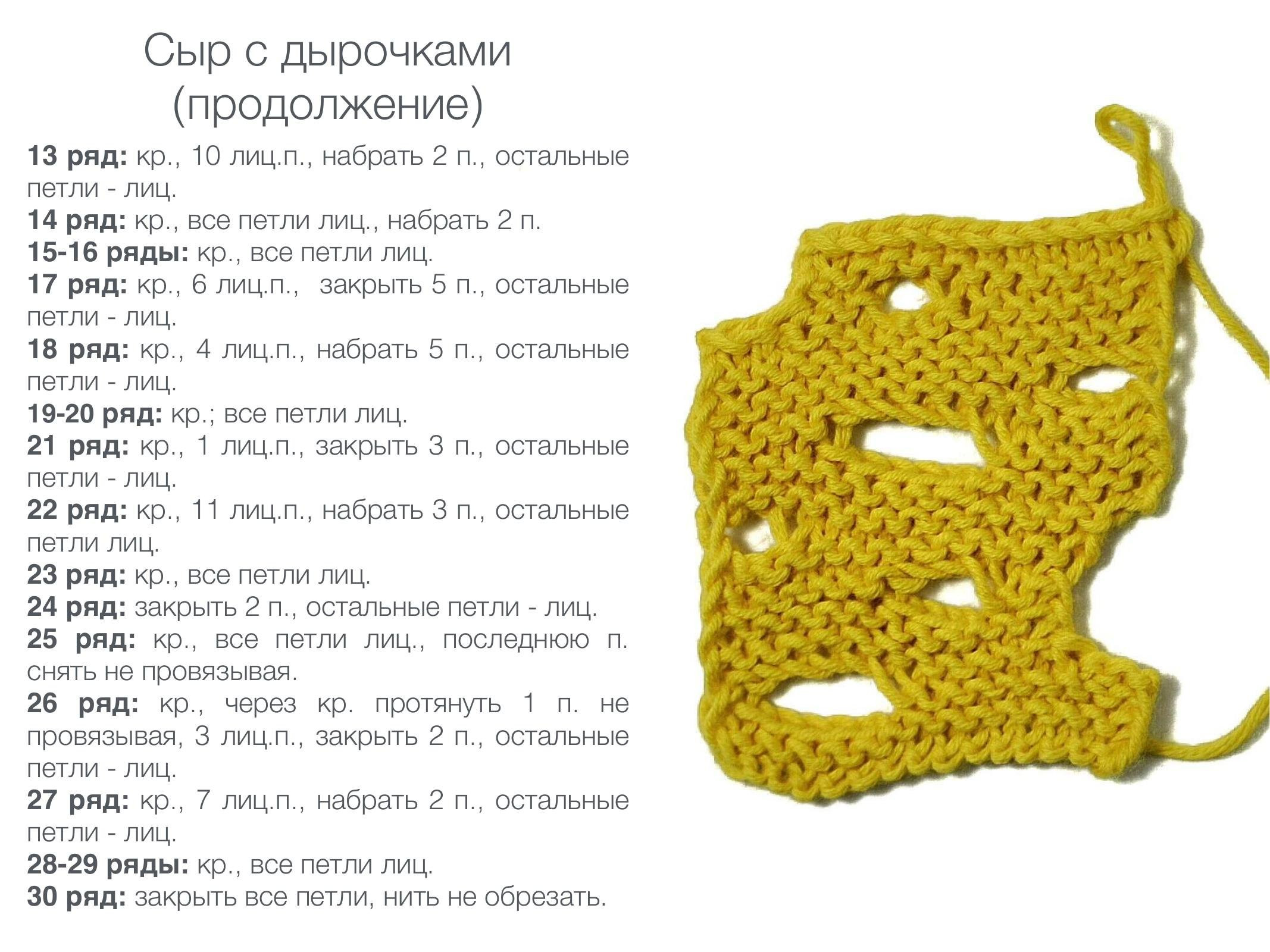 Мастер-класс по вязанию: завтрак из пряжи (колбаса, сыр, хлеб с яйцом)