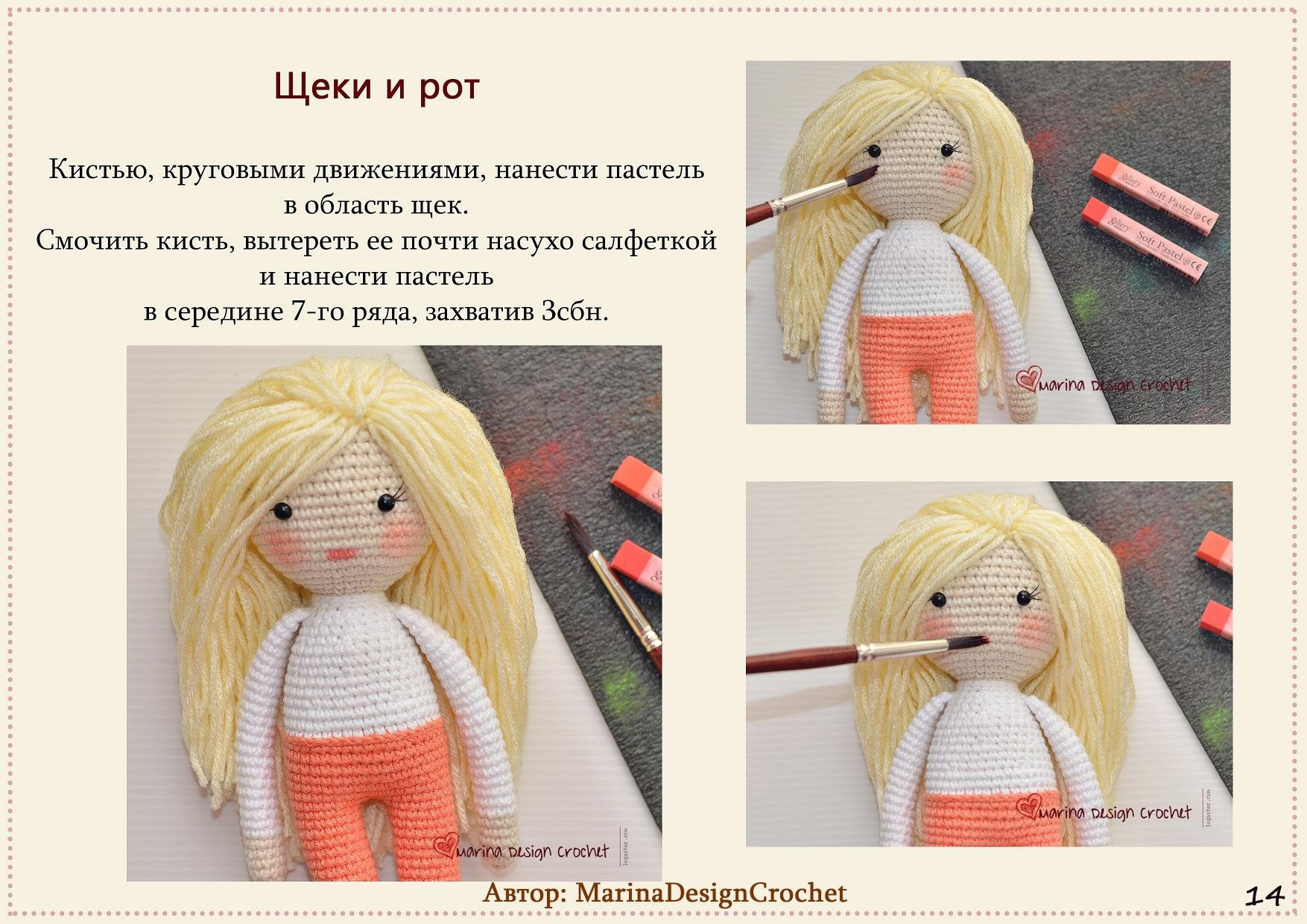Matilda Doll: Hướng dẫn chi tiết cách móc búp bê Amigurumi tóc vàng với váy hoa và khăn quàng