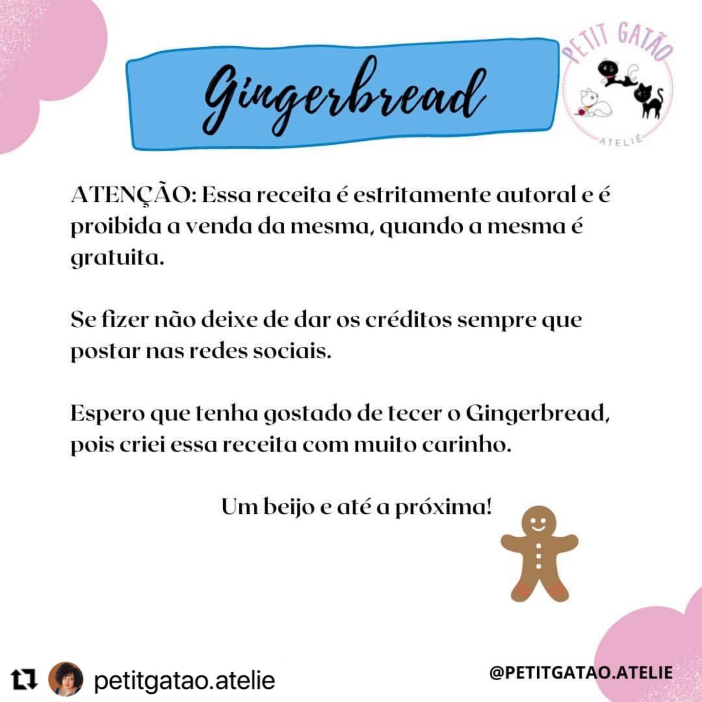 Mẫu móc len búp bê Gingerbread nhân dịp Giáng sinh, bao gồm danh sách vật liệu và hướng dẫn chi tiết từng bước