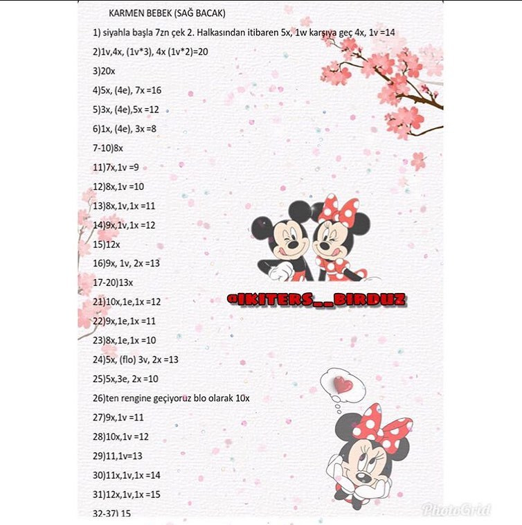 Mẫu móc len búp bê Karmen (Minnie) miễn phí - Hướng dẫn chi tiết từng bước