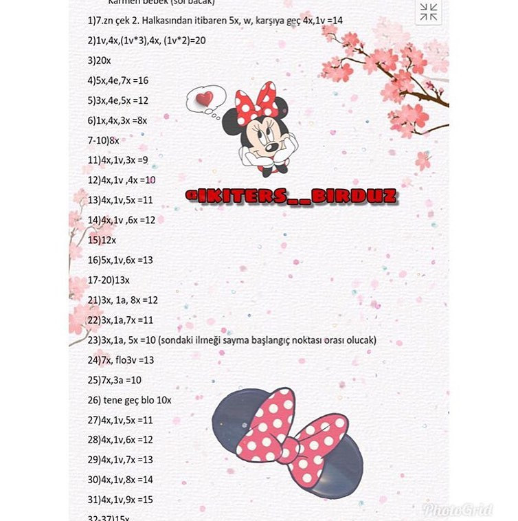 Mẫu móc len búp bê Karmen (Minnie) miễn phí - Hướng dẫn chi tiết từng bước