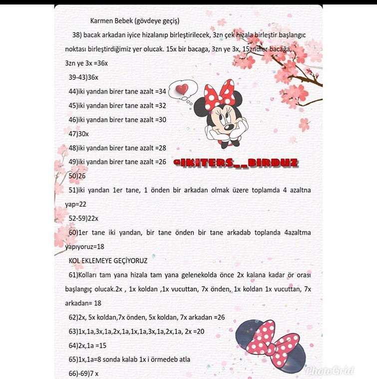 Mẫu móc len búp bê Karmen (Minnie) miễn phí - Hướng dẫn chi tiết từng bước