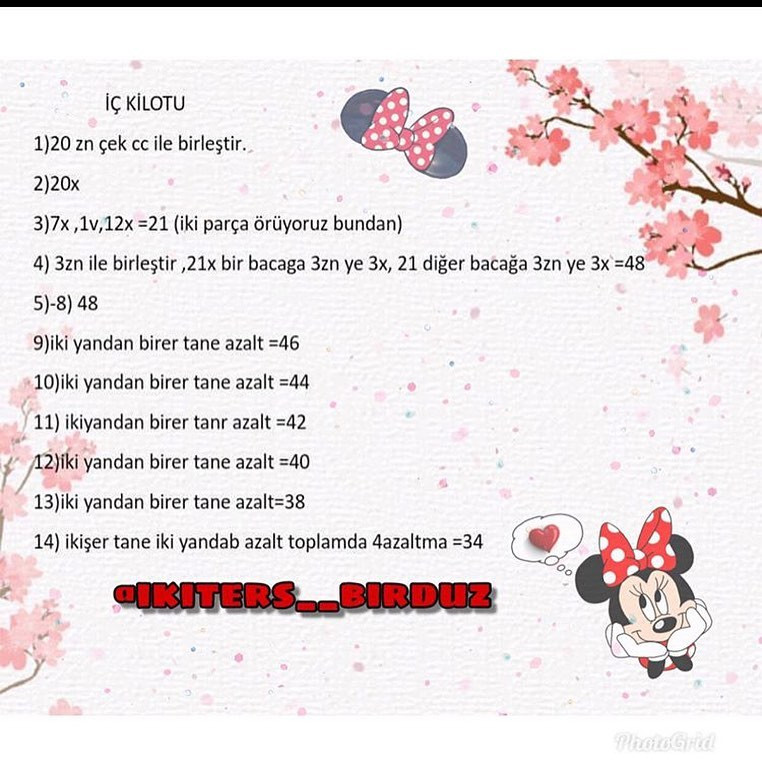 Mẫu móc len búp bê Karmen (Minnie) miễn phí - Hướng dẫn chi tiết từng bước