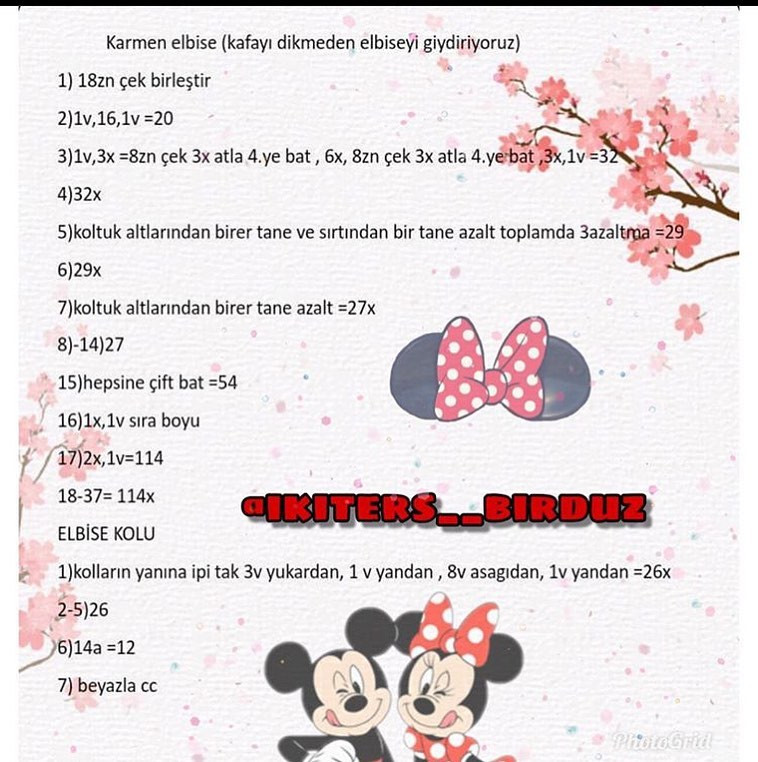 Mẫu móc len búp bê Karmen (Minnie) miễn phí - Hướng dẫn chi tiết từng bước