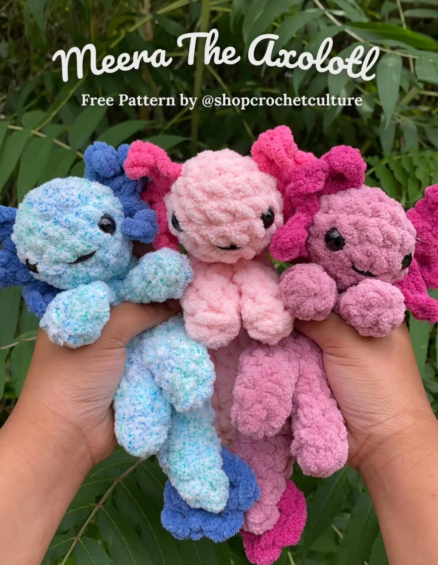 Meera The Axolotl Free Crochet Pattern by Shop Crochet Culture