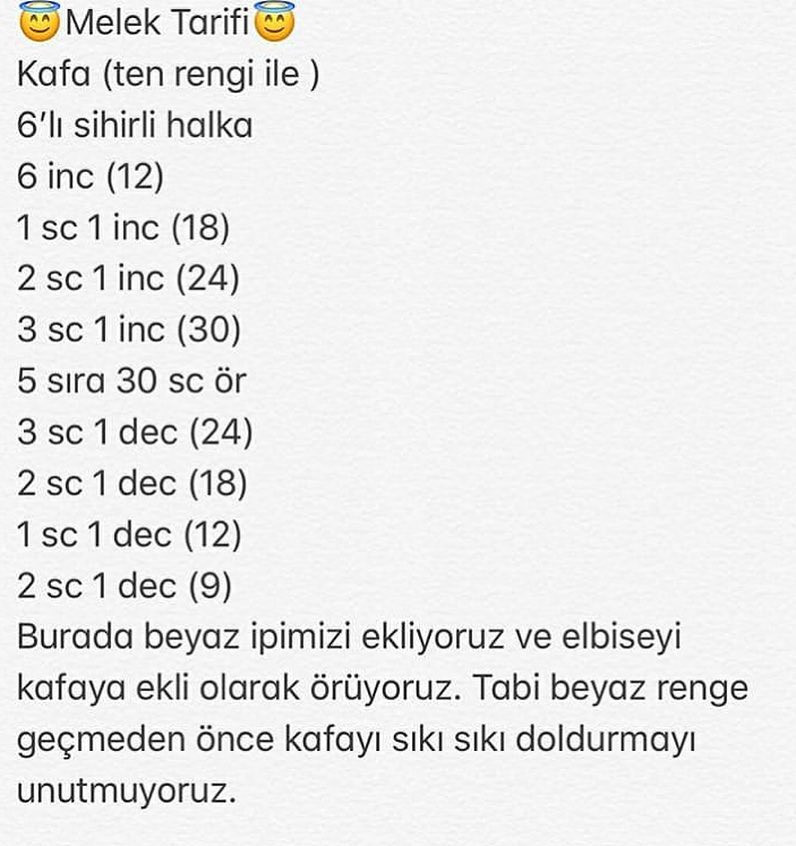 Melek Tarifi: Hướng dẫn móc búp bê thiên thần trắng với mũ đỏ