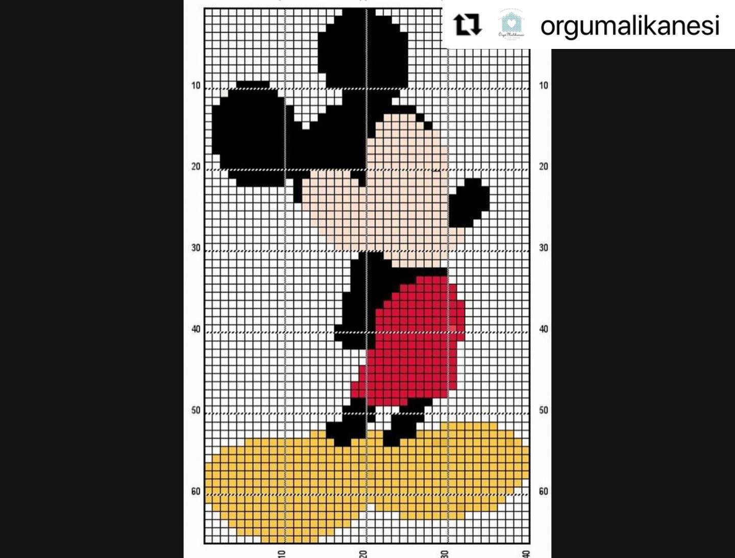 Mickey Mouse kazak Tarifi - Örgü şemalı bebek sweater pattern