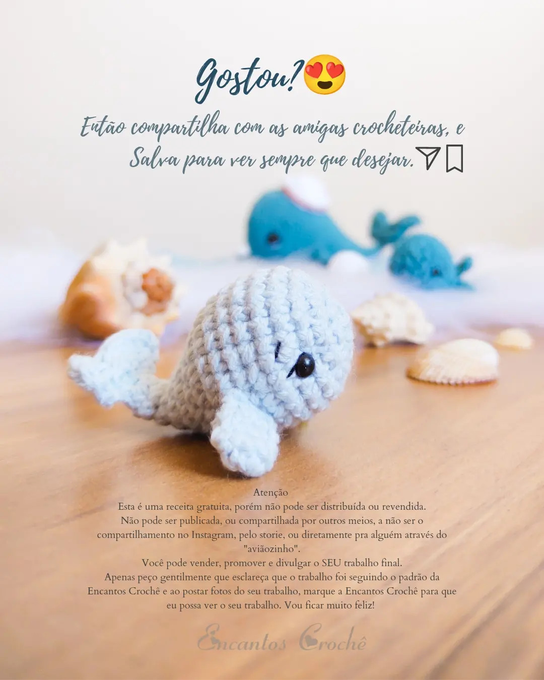 Mini Baleia Amigurumi - Receita Gratuita