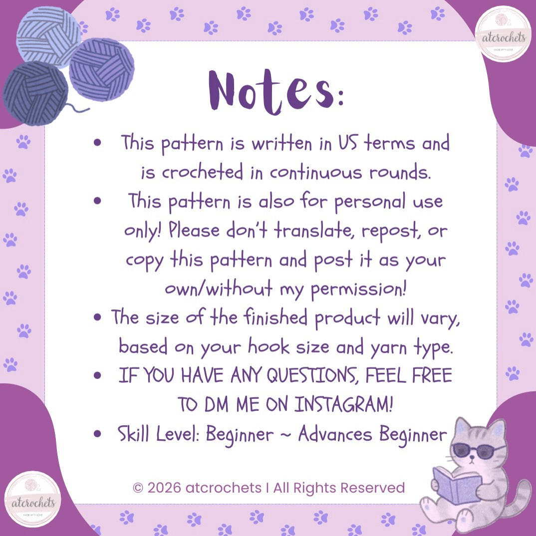 Mini Cat Loaf Free Pattern: No-sew Grey Bobble Stitch Amigurumi Tutorial