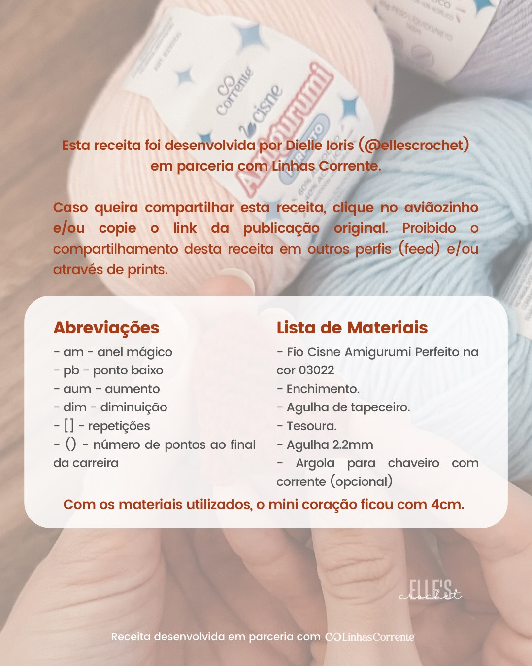 Mini Coração - Receita Gratuita de Crochê
