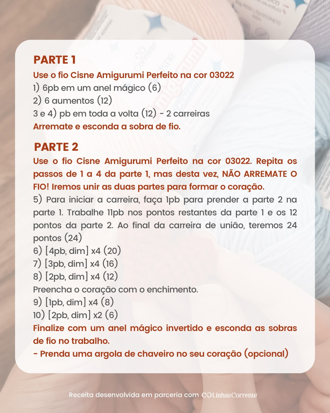 Mini Coração - Receita Gratuita de Crochê