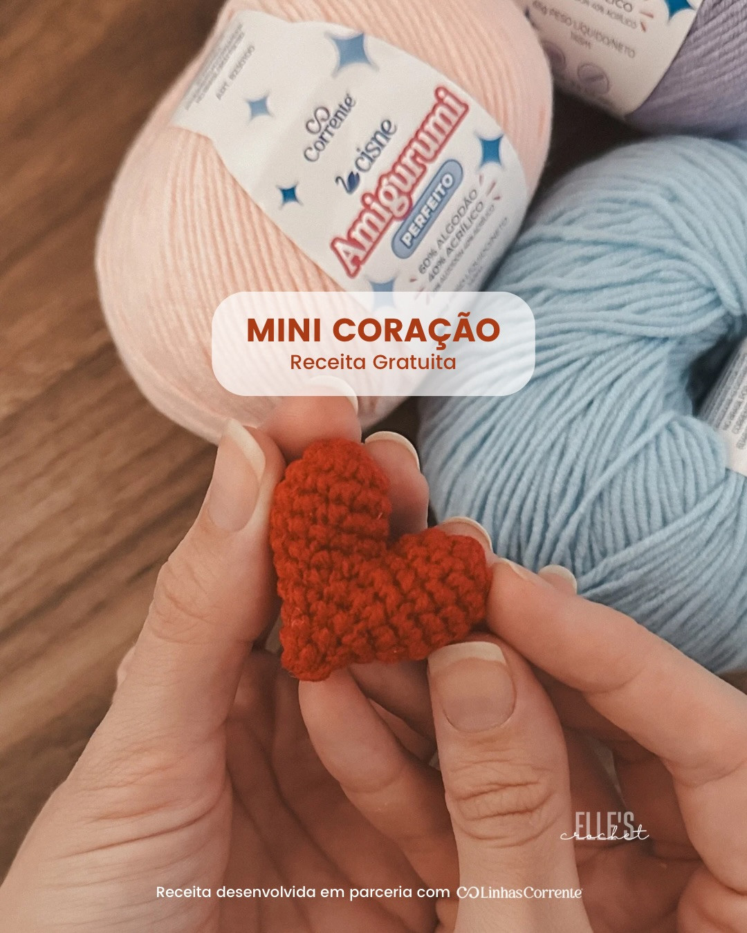Mini Coração - Receita Gratuita de Crochê