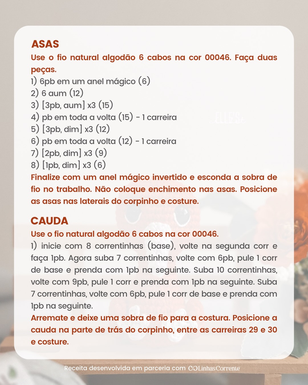Mini Juju - Receita Gratuita de Amigurumi Guará (Eudocimus ruber)