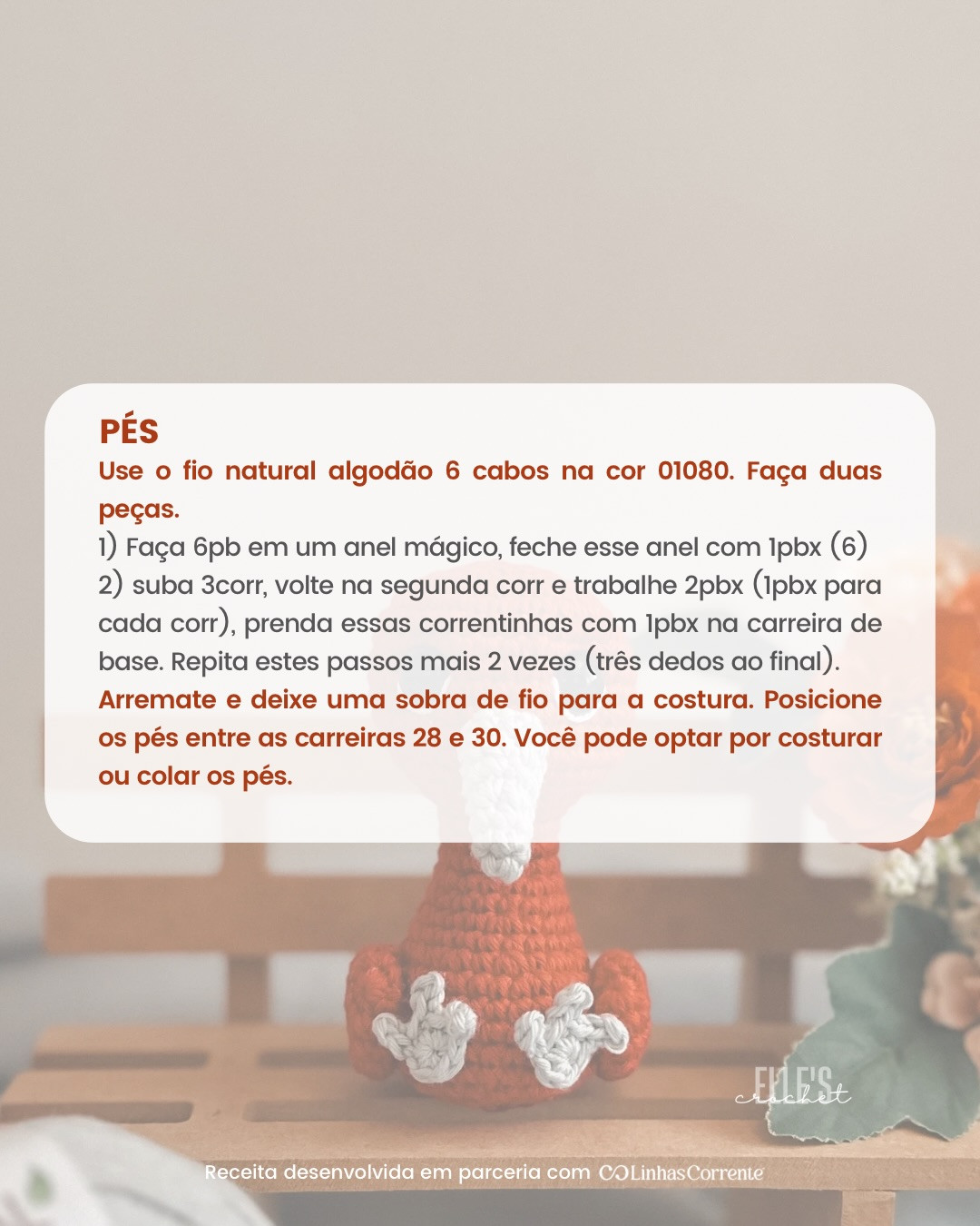 Mini Juju - Receita Gratuita de Amigurumi Guará (Eudocimus ruber)