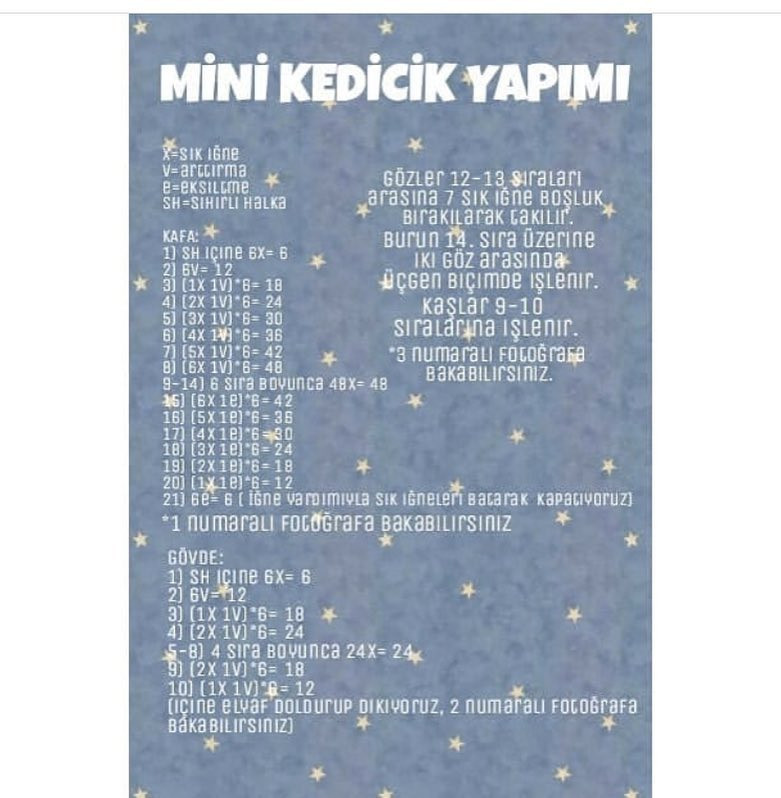 Mini Kedicik Yapimi - Free Crochet Pattern for Cute Amigurumi Cats