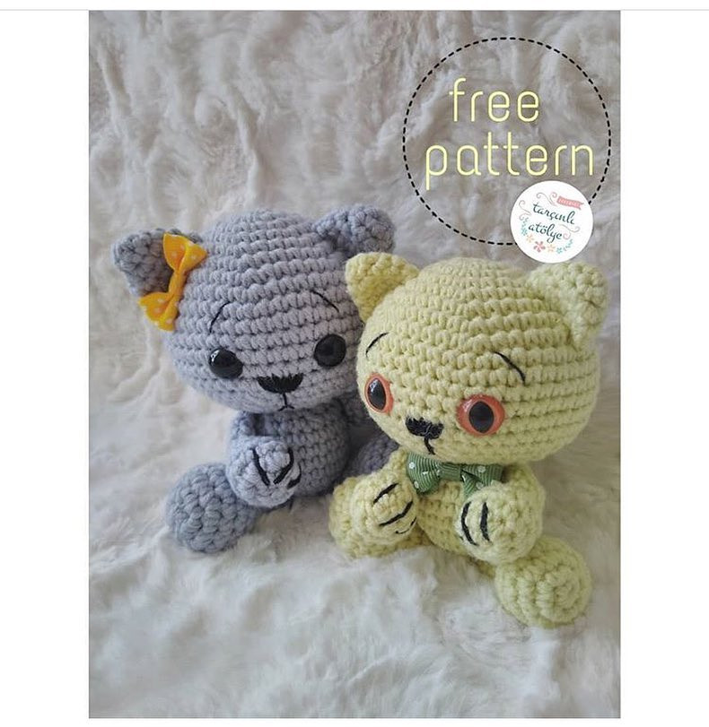 Mini Kedicik Yapimi - Free Crochet Pattern for Cute Amigurumi Cats