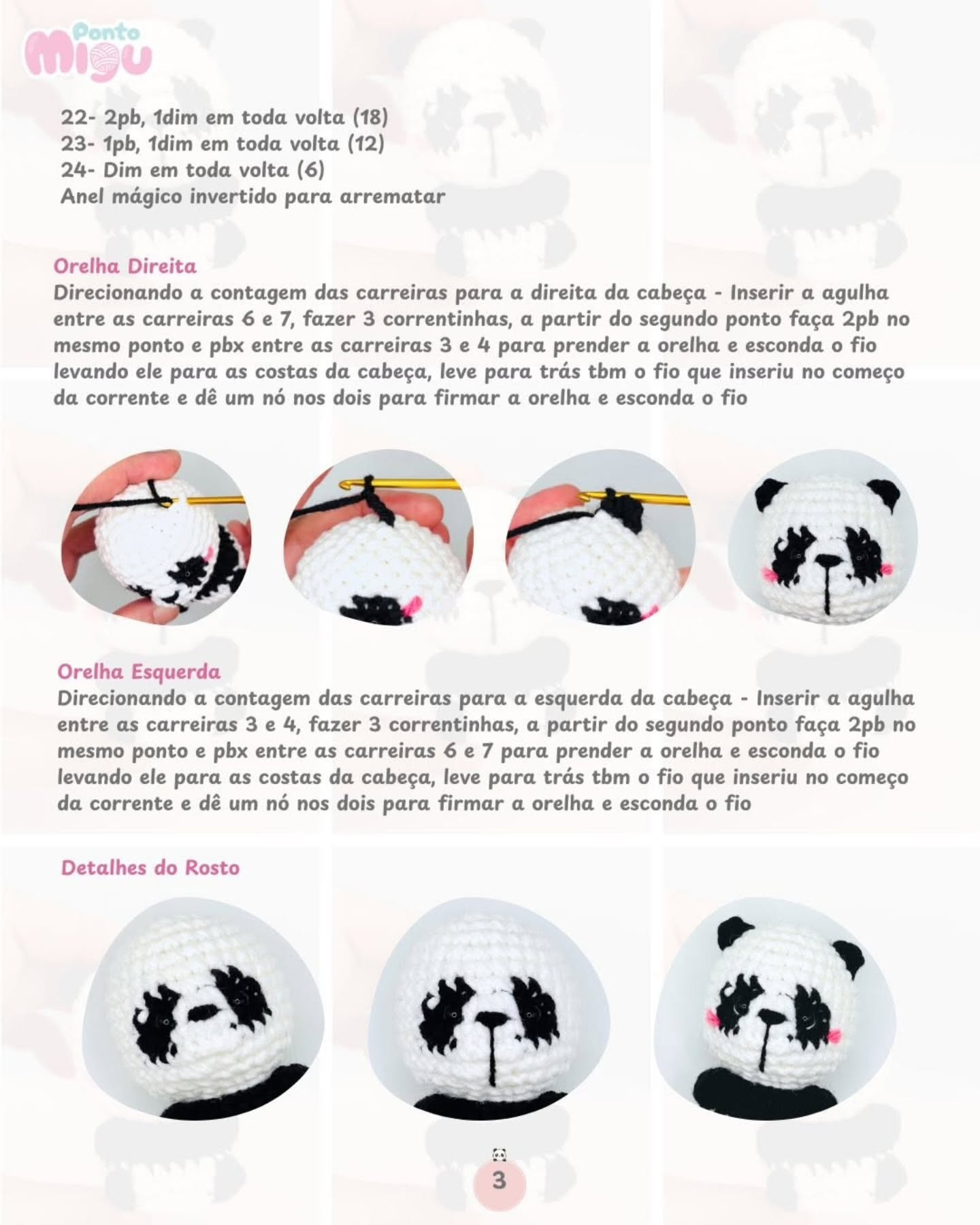 Mini Panda Migu Free Pattern