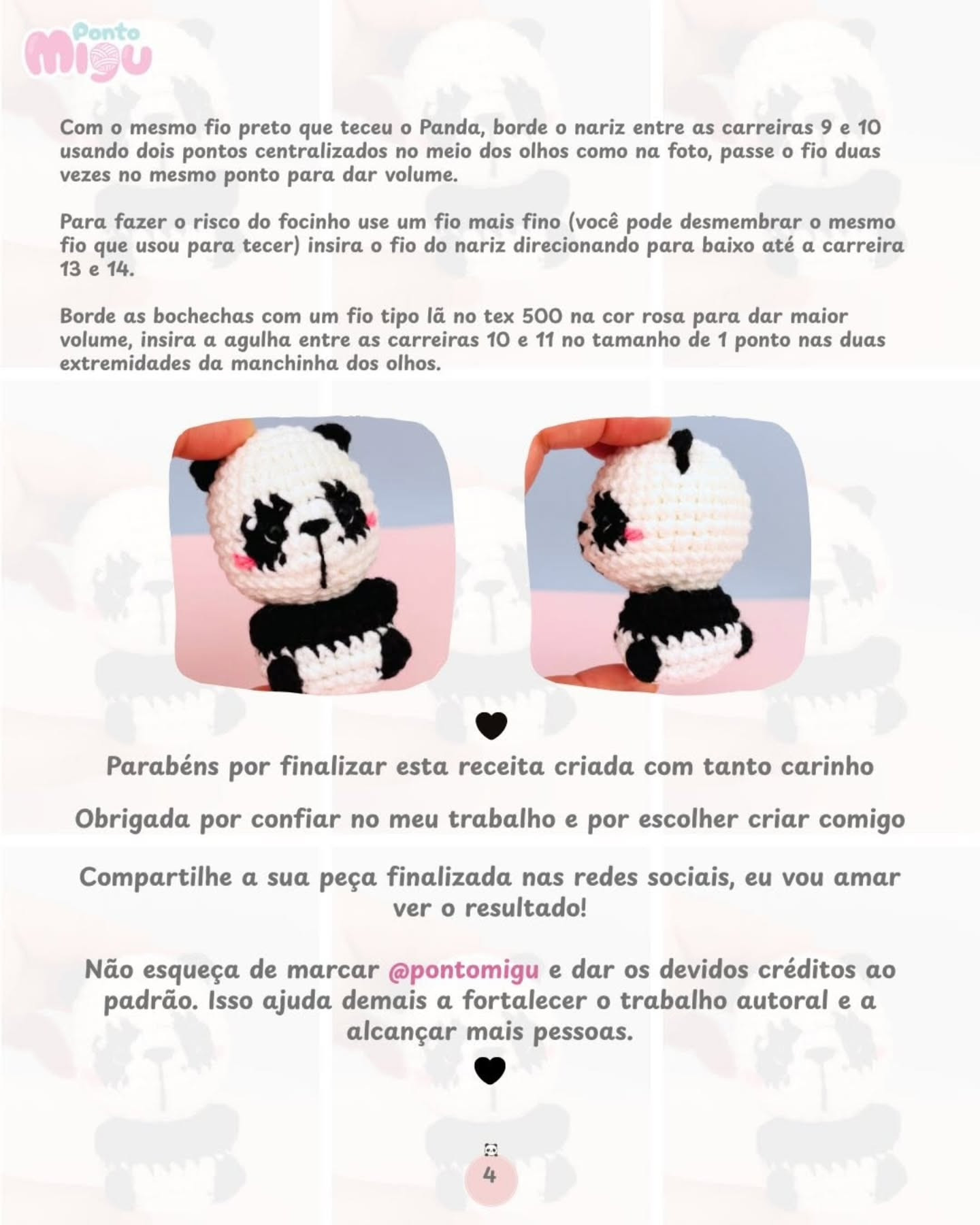 Mini Panda Migu Free Pattern
