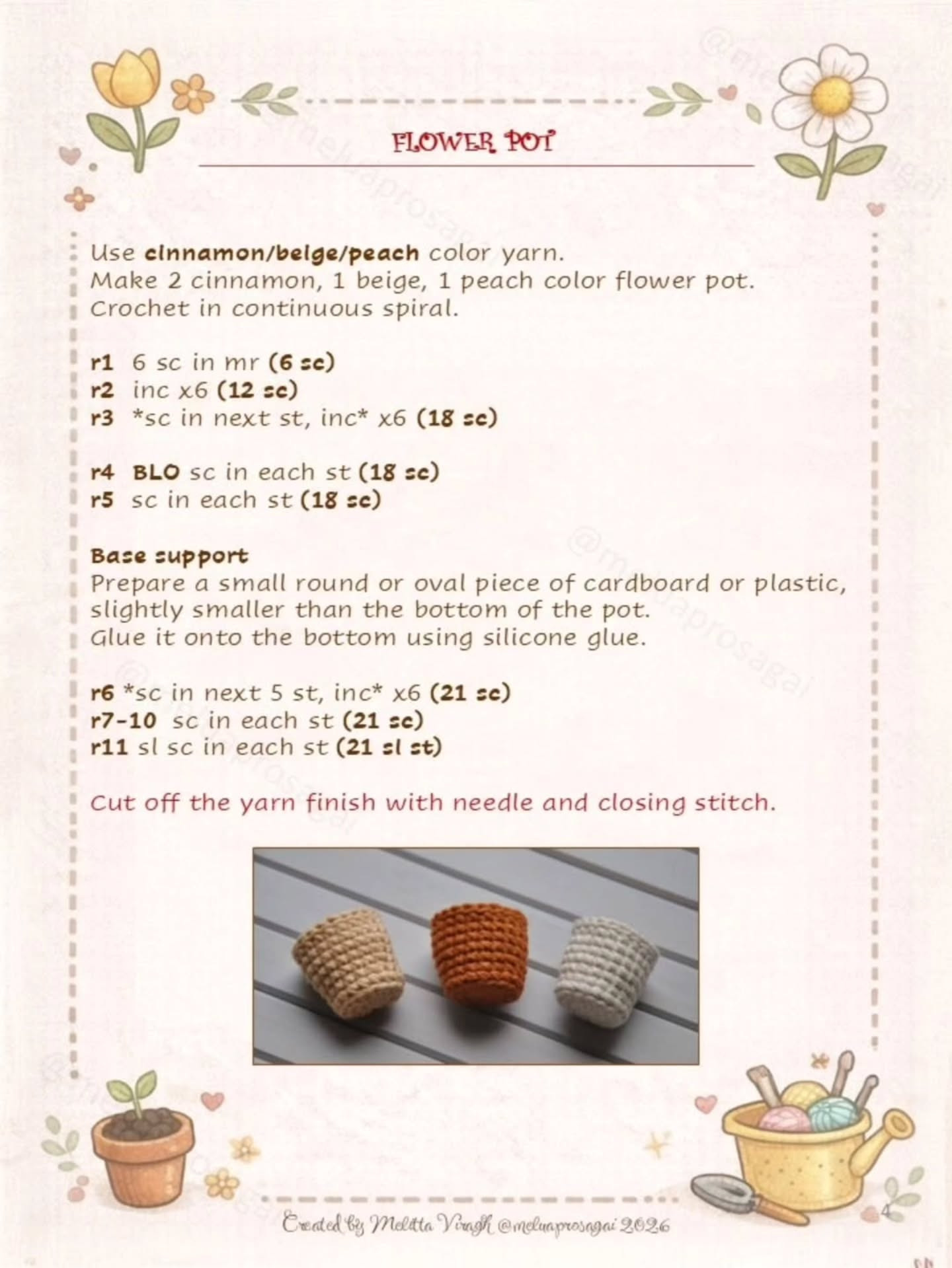 Mini Spring Flowers Free Crochet Pattern: Daisy, Tulip, and Daffodil Amigurumi in Crate