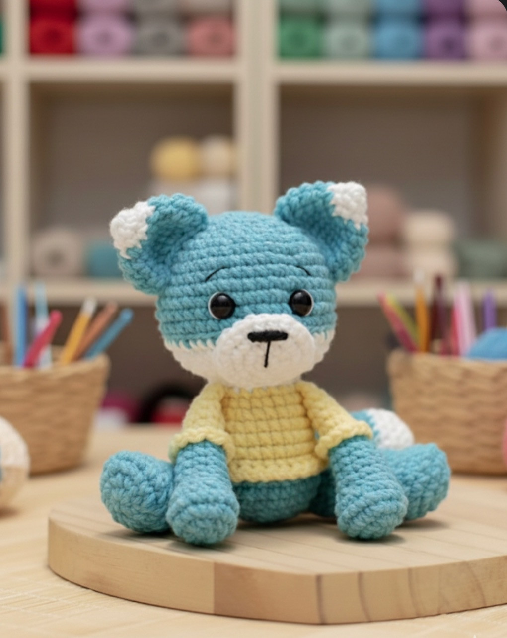 Mini tişörtlü tilki amigurumi tarifi - Türkçe ücretsiz dikiş deseni