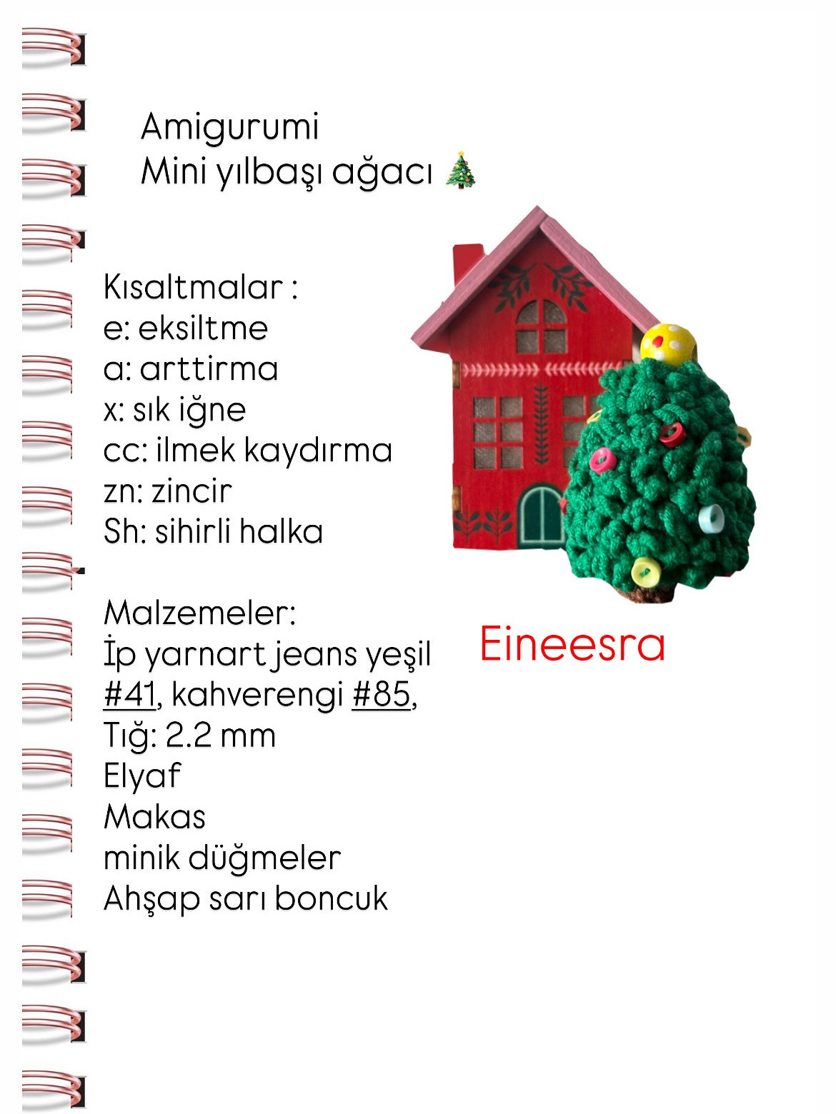 Mini Yılbaşı Ağacı Amigurumi Tarifi - Yeşil İple Mükemmel Noel Dekorasyonu