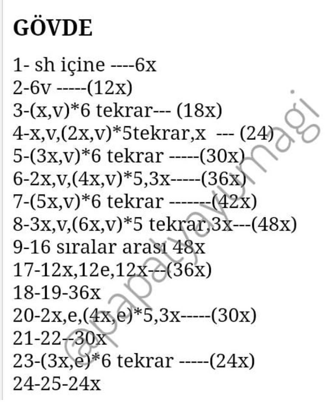 Minik Ayıcık Çeviri Tarifi - Móc len gấu bông vàng dễ thương, phần hướng dẫn chi tiết chân và tay