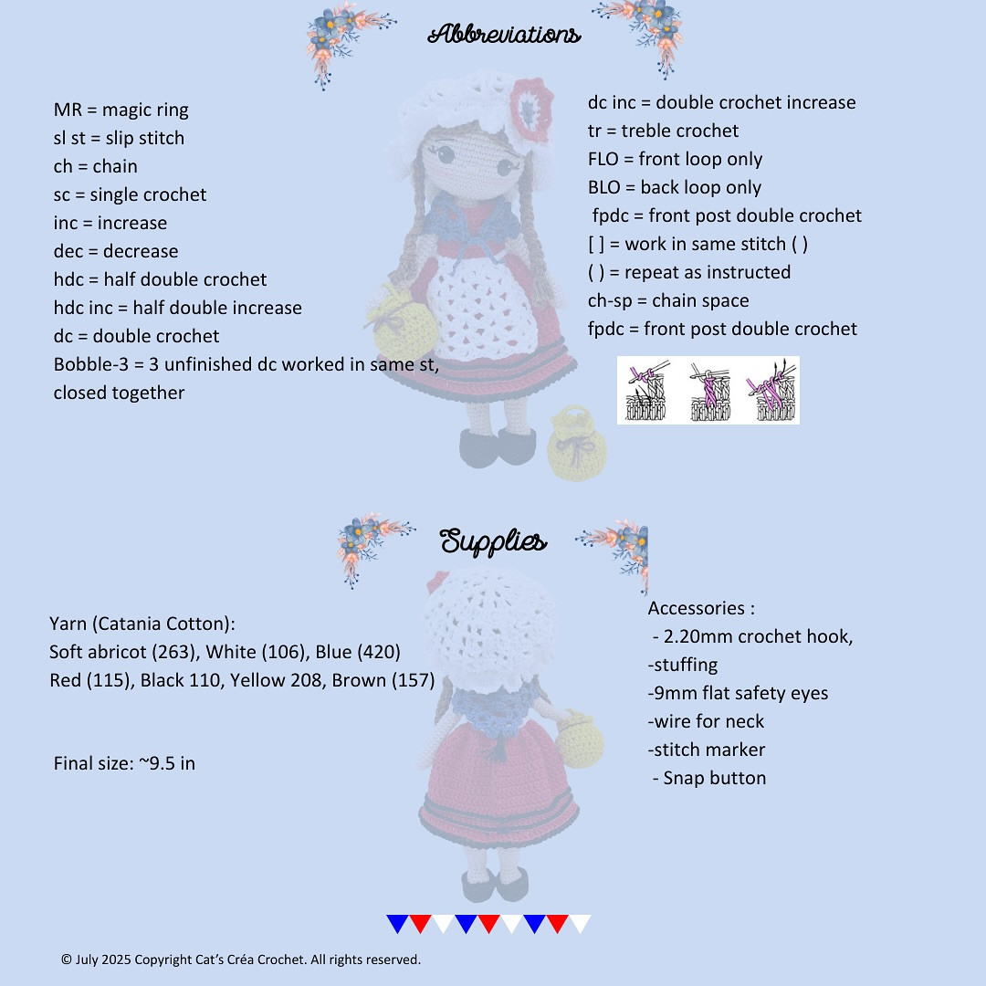Mirabelle, the Lorraine Doll: A French Folklore Crochet Pattern