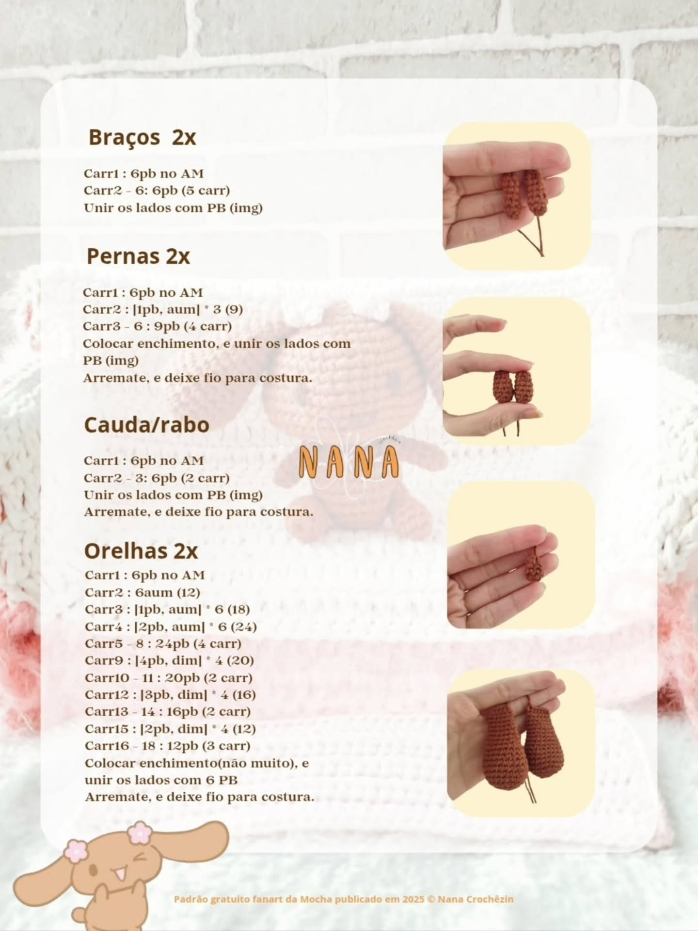 Mocha Chan Cinnamon Friends Free Crochet Amigurumi Pattern