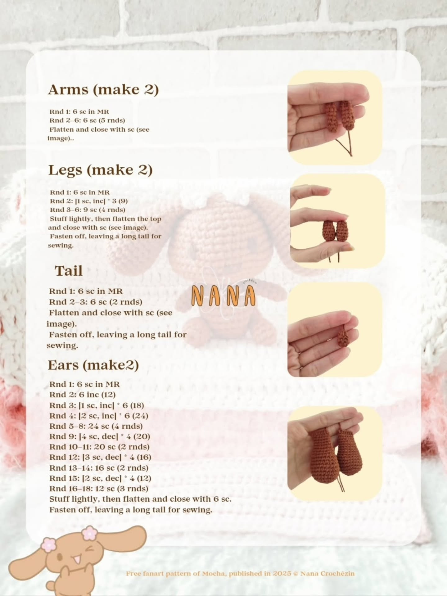 Mocha Chan Cinnamon Friends Free Crochet Amigurumi Pattern