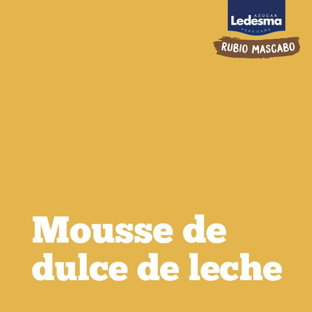 Mousse de dulce de leche con crocante de maní y azúcar Ledesma Rubio Mascabo