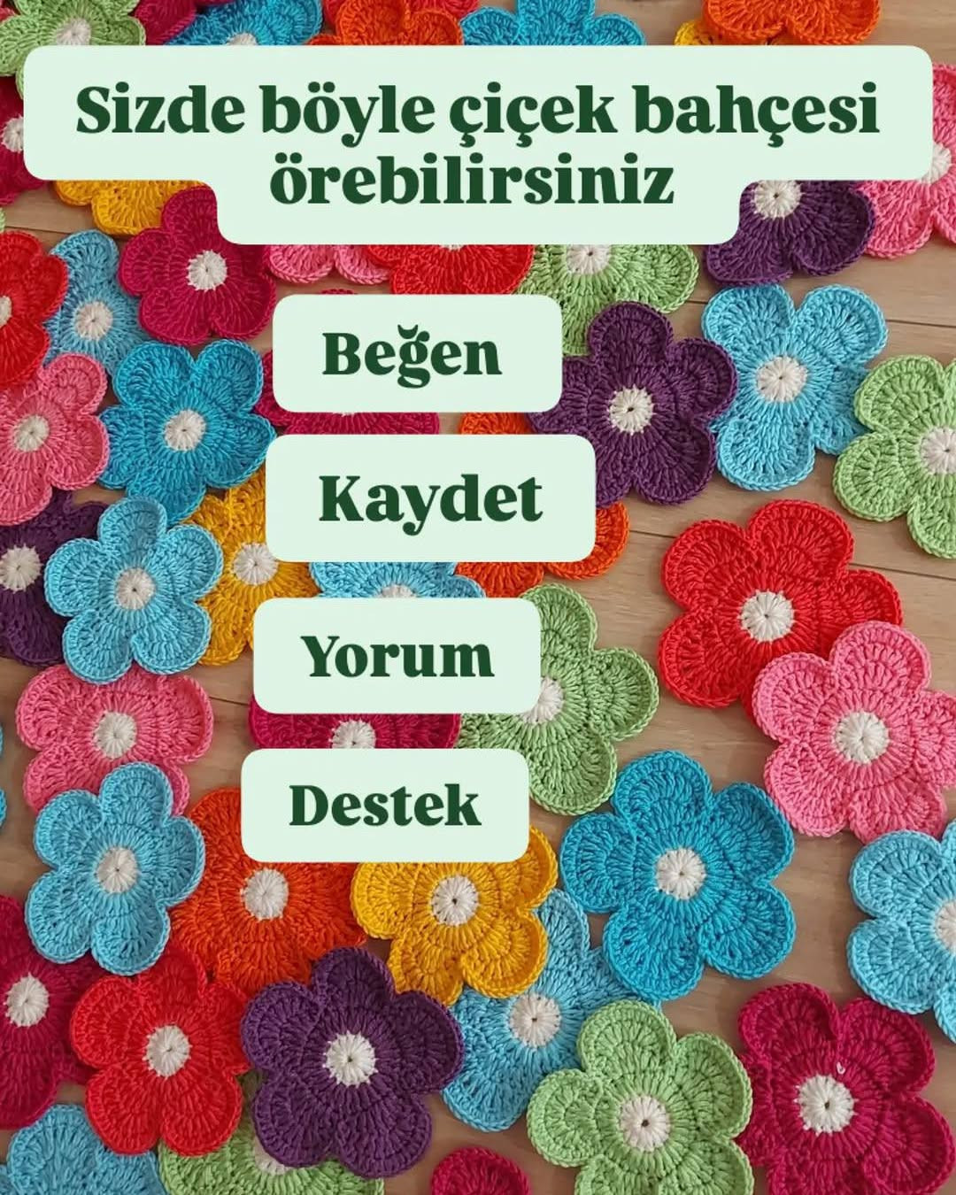 Nasıl Örüldü: Sarı Çiçek Motifi - Mükemmel Ağaç Süsleme ve Aplike İçin
