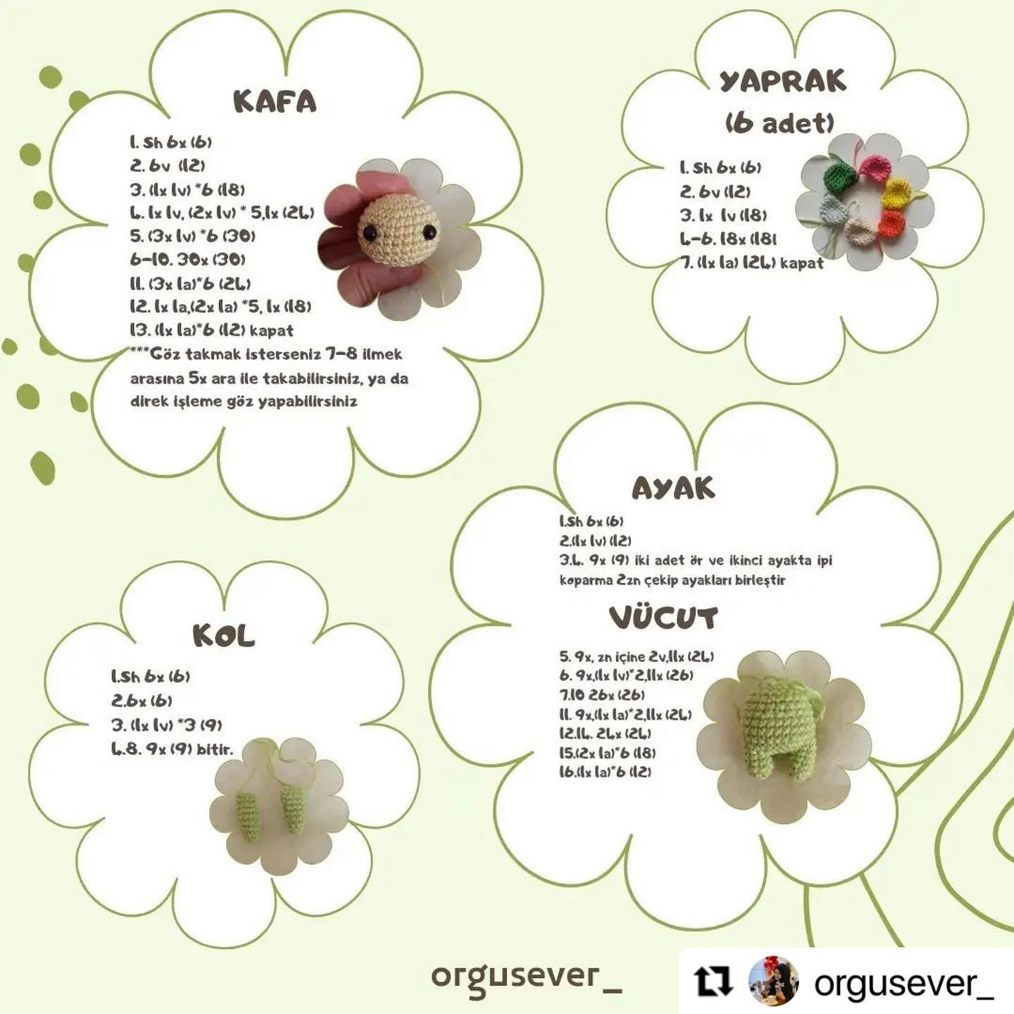 Neşeli Papatya - Free Crochet Pattern for Cute Daisies