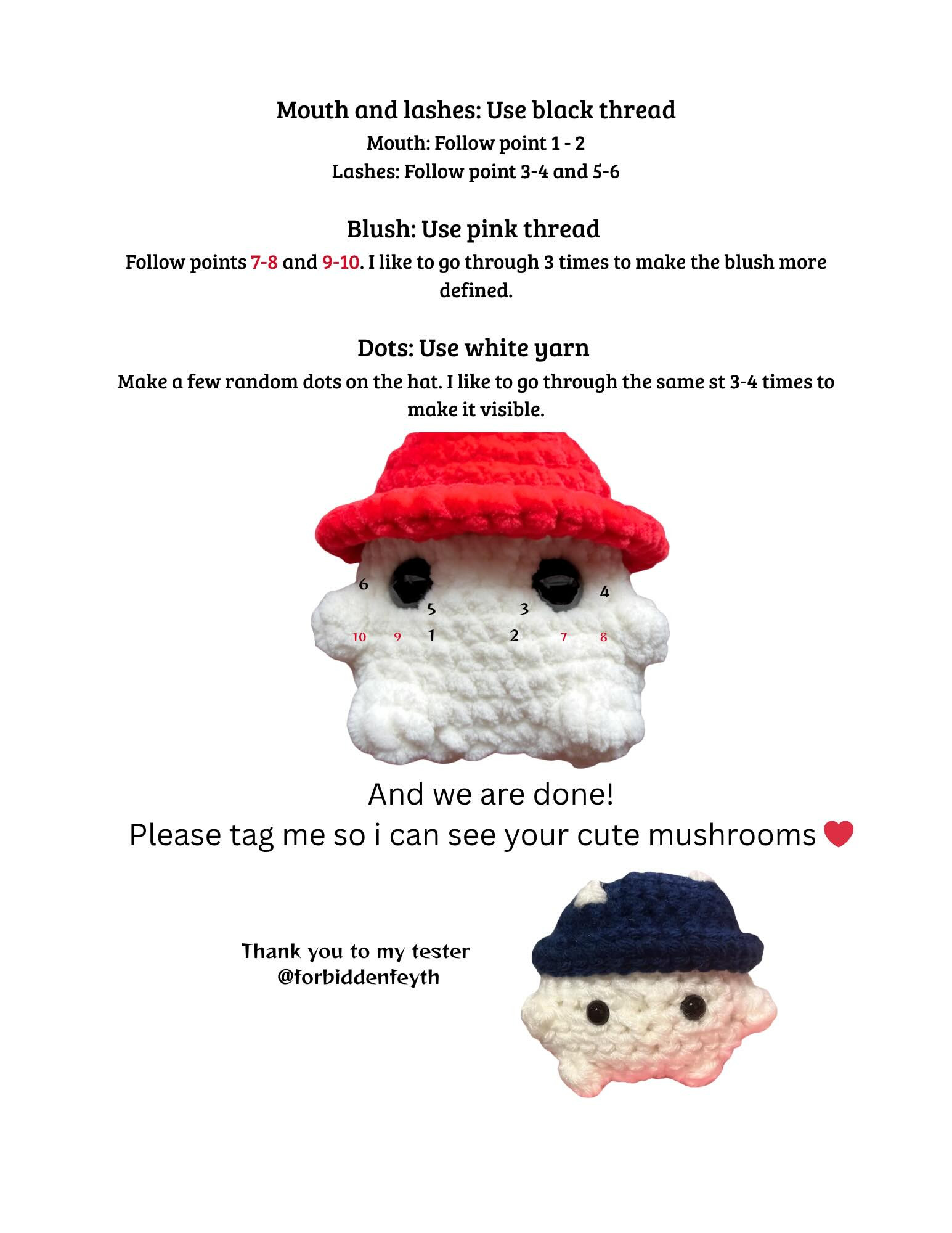 No-Sew Mushroom Desk Buddy Free Crochet Pattern by FosseCrochet