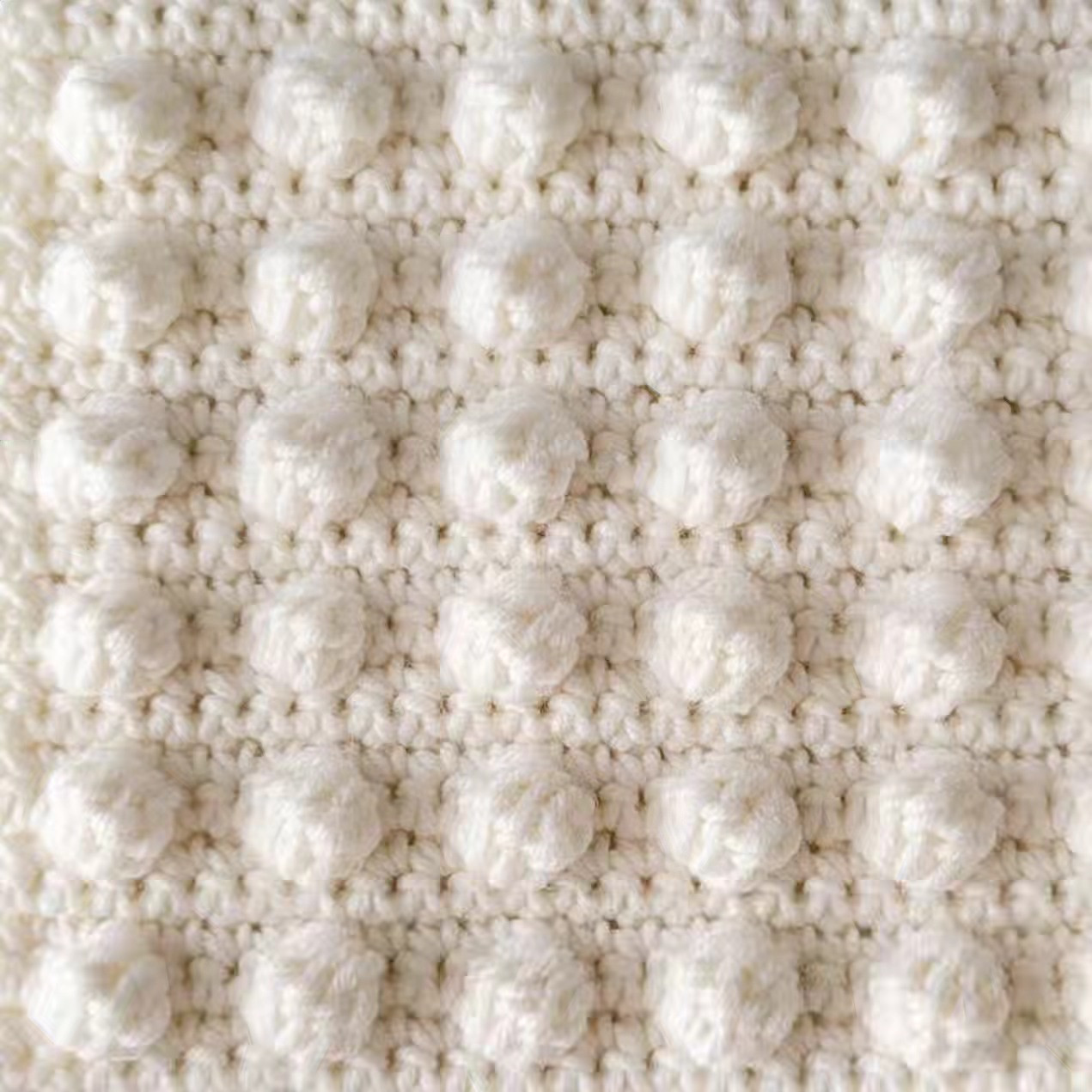 Noppenmasche Bobble Stitch Crochet Pattern Chart and Instructions for Textured Motifs