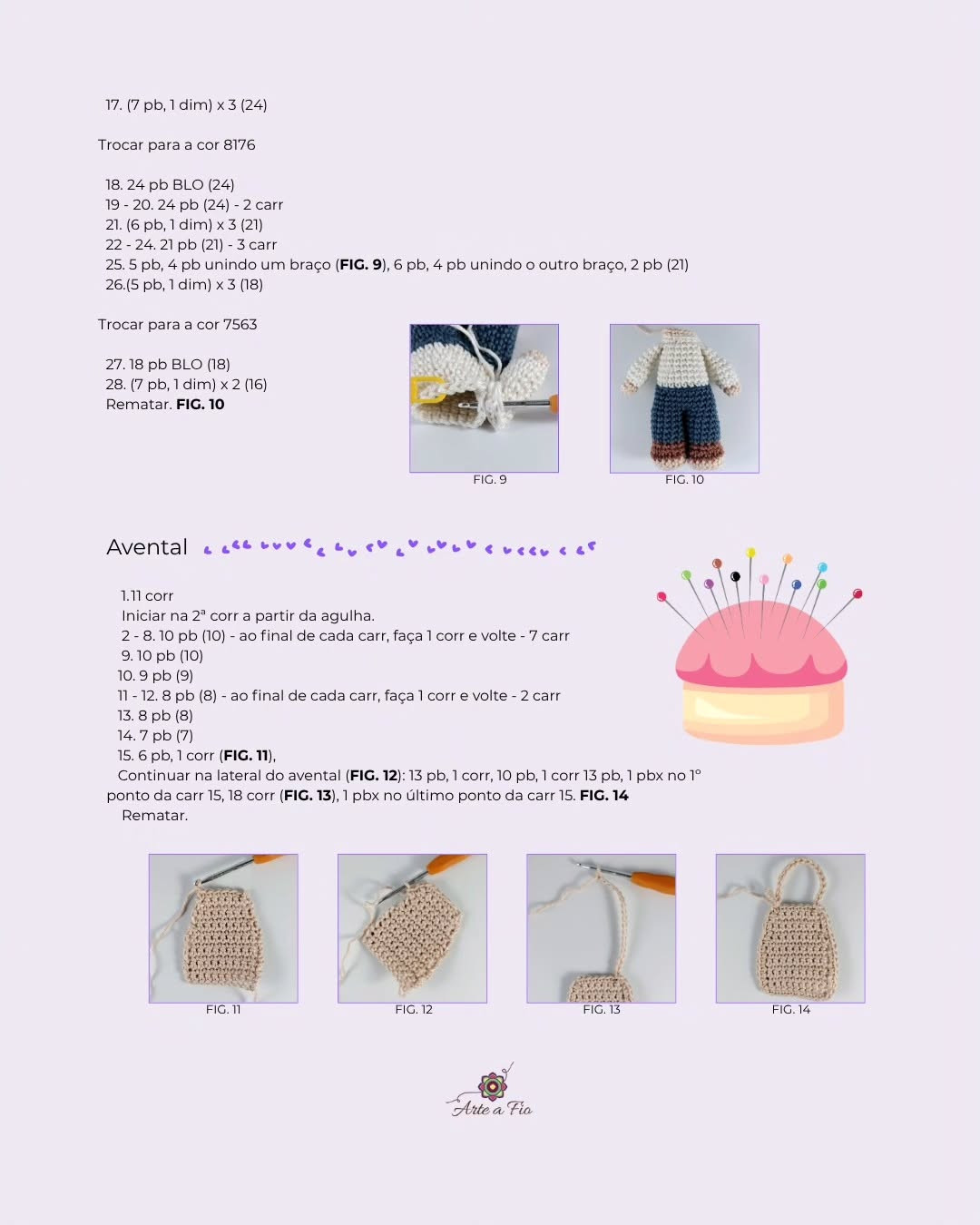 Padrão Gratuito de Amigurumi Nina: Búp bê Móc Len Mặc Áo Yếm và Kính