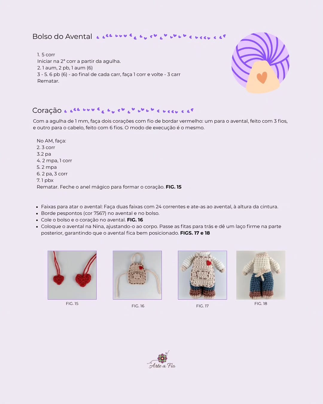Padrão Gratuito de Amigurumi Nina: Búp bê Móc Len Mặc Áo Yếm và Kính