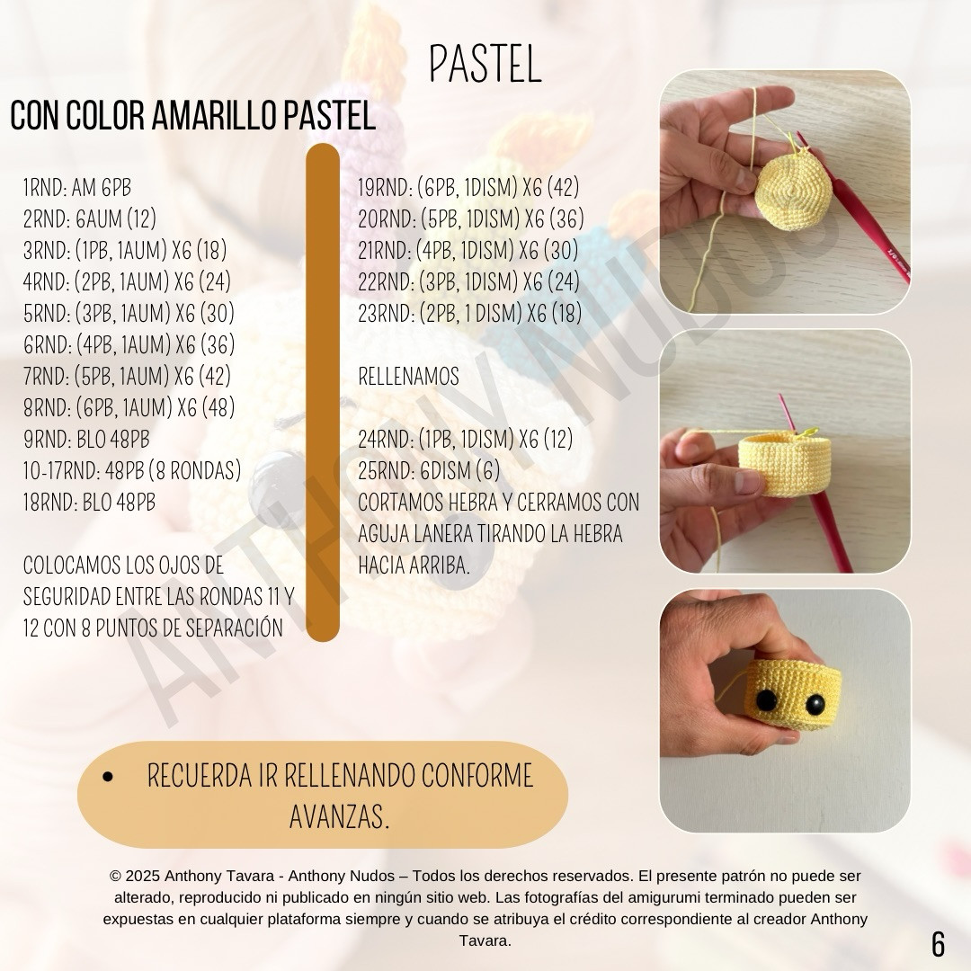 Pastelito Cumpleañero: Patrón gratuito de amigurumi pastel con velas