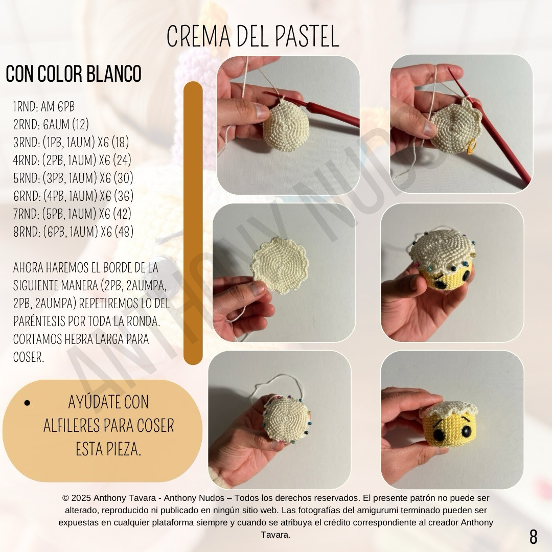 Pastelito Cumpleañero: Patrón gratuito de amigurumi pastel con velas