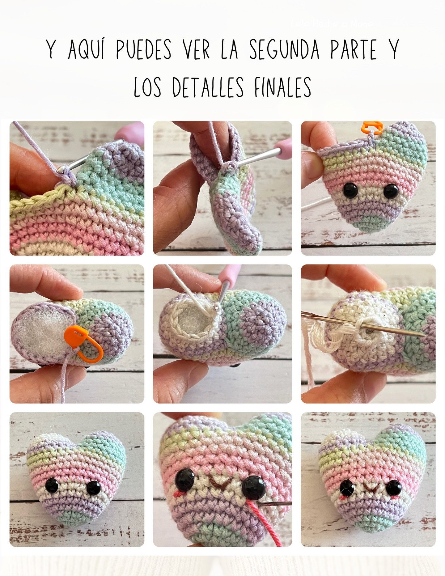 Patrón Amigurumi Corazoncitos: Tutorial Completo de Móc Len Hình Trái Tim Pastel Ngọt Ngào