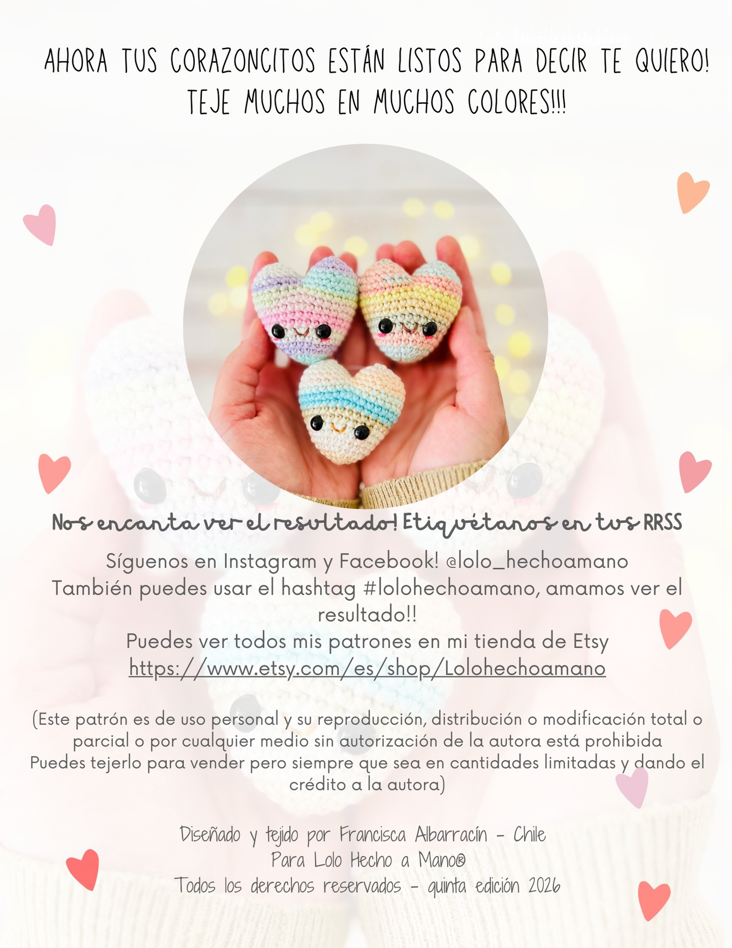 Patrón Amigurumi Corazoncitos: Tutorial Completo de Móc Len Hình Trái Tim Pastel Ngọt Ngào