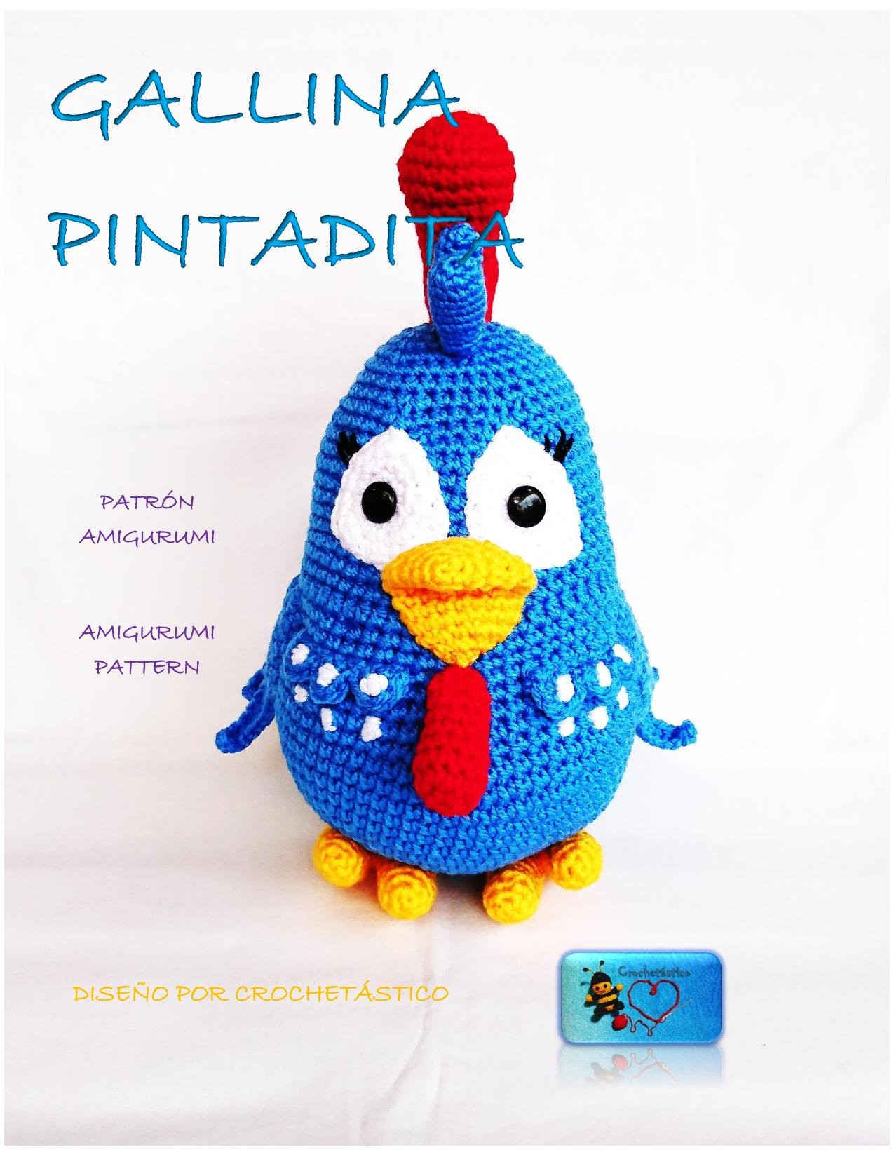 Patrón Amigurumi Gallina Pintadita: Diseño de Búho Azul con Patrones Mágicos