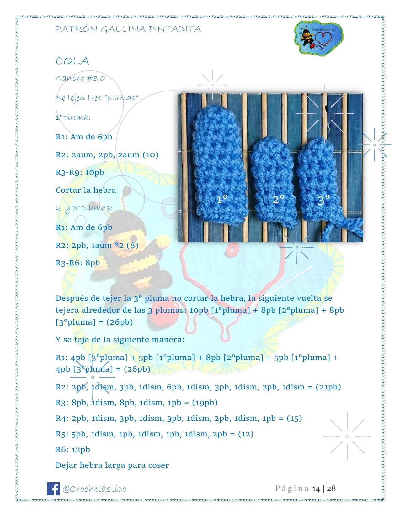 Patrón Amigurumi Gallina Pintadita: Diseño de Búho Azul con Patrones Mágicos
