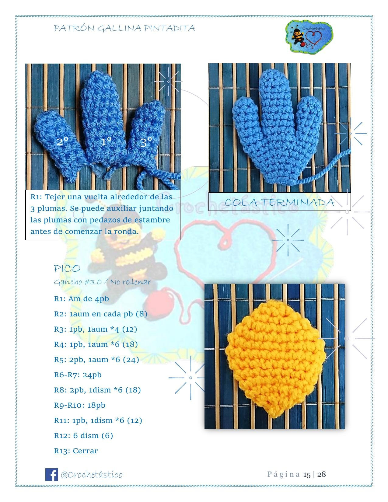 Patrón Amigurumi Gallina Pintadita: Diseño de Búho Azul con Patrones Mágicos