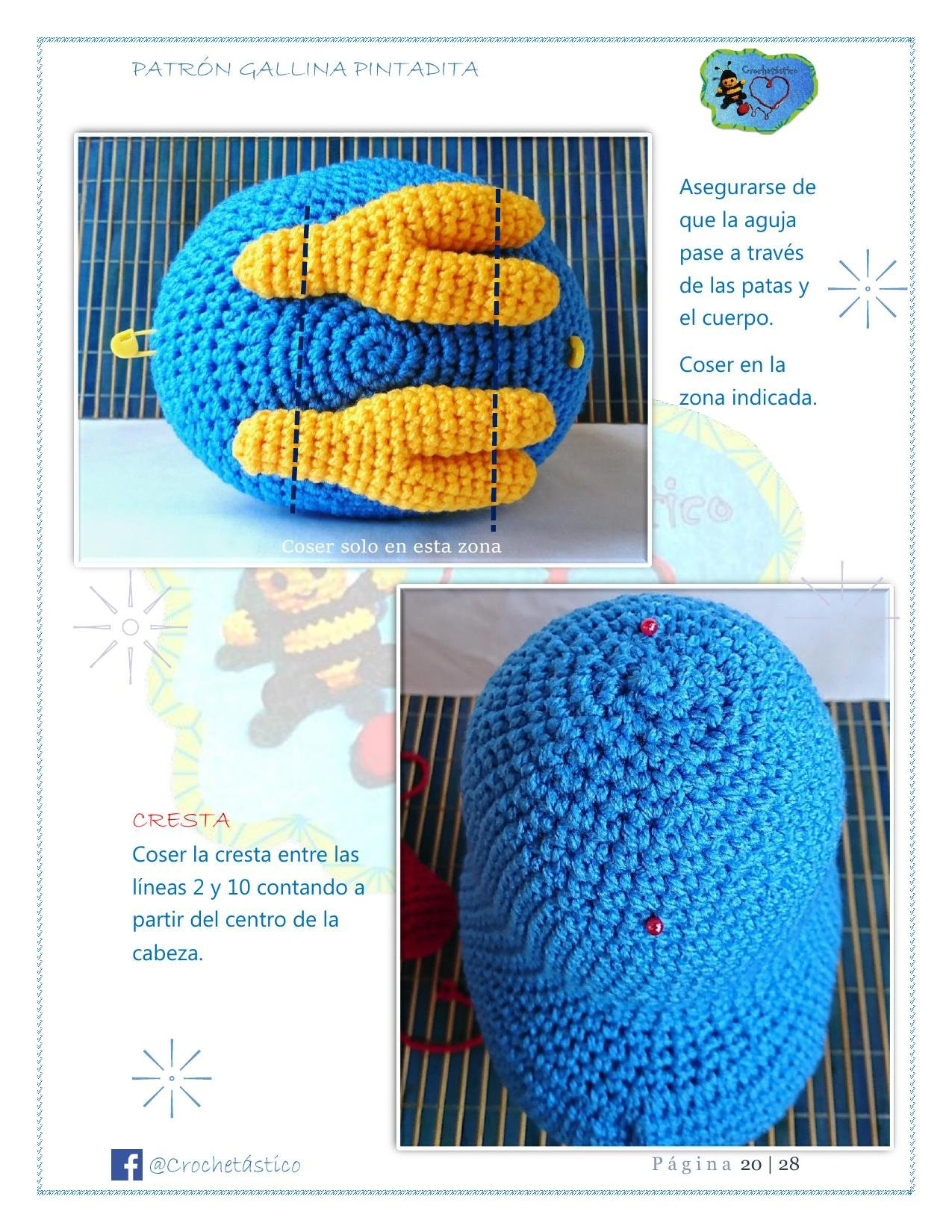 Patrón Amigurumi Gallina Pintadita: Diseño de Búho Azul con Patrones Mágicos